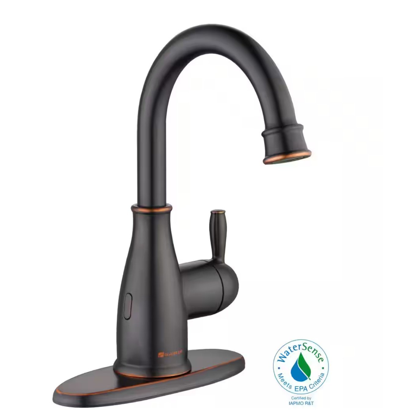 Mandouri Single Hole Single-Handle Touchless High-Arc Bathroom Faucet in Mediterranean Bronze - Image 2